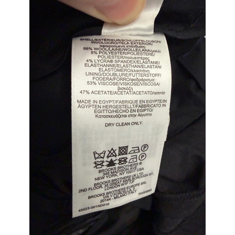 Brooks Brothers Regent Fit Wool Blend Dress Pants Charcoal Grey 36x29 - Picture 6 of 6